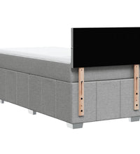 Boxspringbett mit Matratze Hellgrau 90x190 cm Stoff