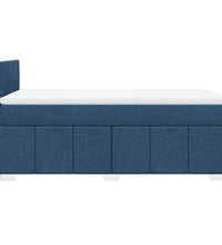 Boxspringbett mit Matratze Blau 90x190 cm Stoff