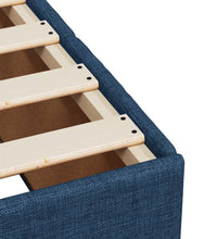 Boxspringbett mit Matratze Blau 90x190 cm Stoff