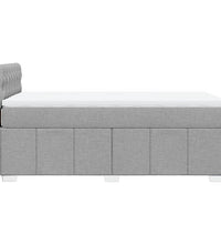 Boxspringbett mit Matratze Hellgrau 90x190 cm Stoff