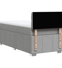 Boxspringbett mit Matratze Hellgrau 90x190 cm Stoff