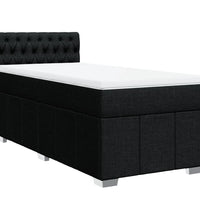 Boxspringbett mit Matratze Schwarz 90x190 cm Stoff
