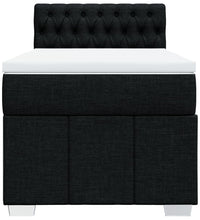 Boxspringbett mit Matratze Schwarz 90x190 cm Stoff