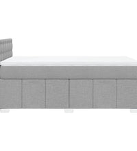 Boxspringbett mit Matratze Hellgrau 90x190 cm Stoff