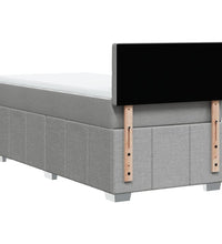 Boxspringbett mit Matratze Hellgrau 90x190 cm Stoff
