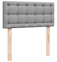 Boxspringbett mit Matratze Hellgrau 90x190 cm Stoff