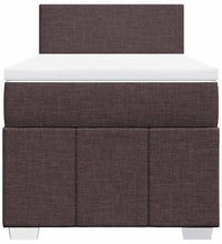Boxspringbett mit Matratze Dunkelbraun 90x200 cm Stoff