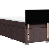 Boxspringbett mit Matratze Dunkelbraun 90x200 cm Stoff