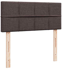 Boxspringbett mit Matratze Dunkelbraun 90x200 cm Stoff