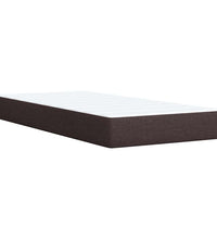 Boxspringbett mit Matratze Dunkelbraun 90x200 cm Stoff