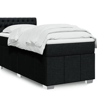 Boxspringbett mit Matratze Schwarz 90x200 cm Stoff