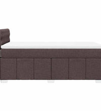 Boxspringbett mit Matratze Dunkelbraun 90x200 cm Stoff