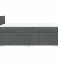 Boxspringbett mit Matratze Dunkelgrau 100x200 cm Stoff