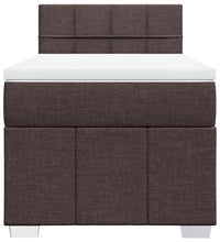 Boxspringbett mit Matratze Dunkelbraun 100x200 cm Stoff