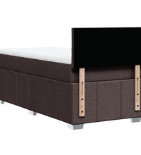 Boxspringbett mit Matratze Dunkelbraun 100x200 cm Stoff