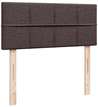Boxspringbett mit Matratze Dunkelbraun 100x200 cm Stoff