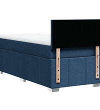 Boxspringbett mit Matratze Blau 100x200 cm Stoff