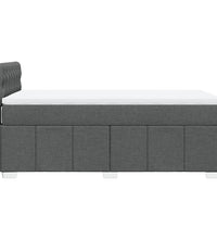 Boxspringbett mit Matratze Dunkelgrau 100x200 cm Stoff