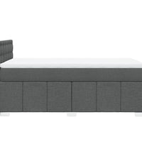 Boxspringbett mit Matratze Dunkelgrau 100x200 cm Stoff