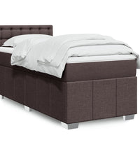 Boxspringbett mit Matratze Dunkelbraun 100x200 cm Stoff