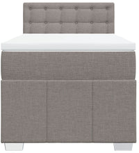 Boxspringbett mit Matratze Taupe 100x200 cm Stoff