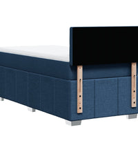 Boxspringbett mit Matratze Blau 100x200 cm Stoff