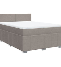 Boxspringbett mit Matratze Taupe 140x200 cm Stoff