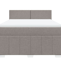 Boxspringbett mit Matratze Taupe 140x200 cm Stoff