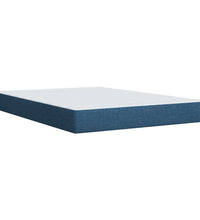 Boxspringbett mit Matratze Blau 140x200 cm Stoff