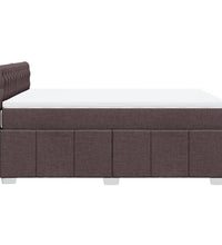 Boxspringbett mit Matratze Dunkelbraun 140x200 cm Stoff