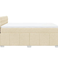 Boxspringbett mit Matratze Creme 140x200 cm Stoff