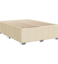 Boxspringbett mit Matratze Creme 140x200 cm Stoff