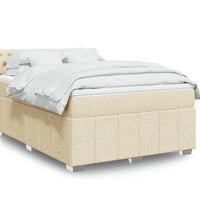 Boxspringbett mit Matratze Creme 140x200 cm Stoff