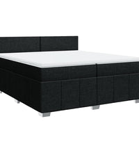 Boxspringbett mit Matratze Schwarz 200x200 cm Stoff