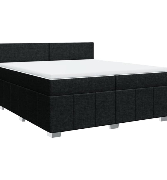 Boxspringbett mit Matratze Schwarz 200x200 cm Stoff