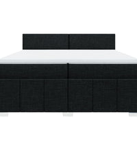 Boxspringbett mit Matratze Schwarz 200x200 cm Stoff