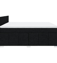 Boxspringbett mit Matratze Schwarz 200x200 cm Stoff