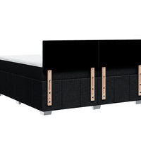 Boxspringbett mit Matratze Schwarz 200x200 cm Stoff