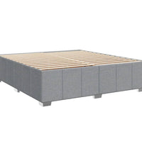 Boxspringbett mit Matratze Hellgrau 200x200 cm Stoff