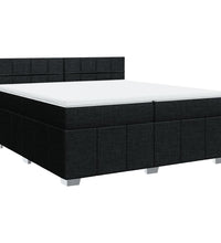 Boxspringbett mit Matratze Schwarz 200x200 cm Stoff