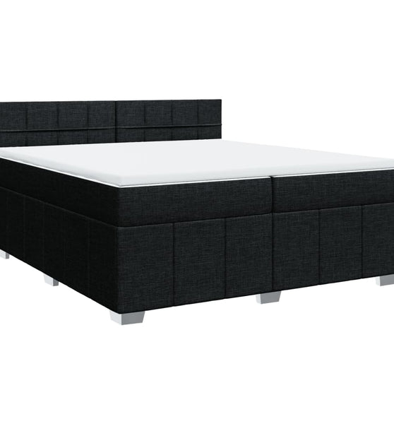 Boxspringbett mit Matratze Schwarz 200x200 cm Stoff
