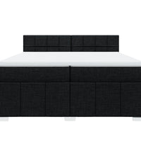 Boxspringbett mit Matratze Schwarz 200x200 cm Stoff
