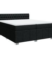 Boxspringbett mit Matratze Schwarz 200x200 cm Stoff