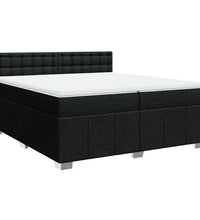 Boxspringbett mit Matratze Schwarz 200x200 cm Stoff