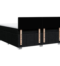 Boxspringbett mit Matratze Schwarz 200x200 cm Stoff