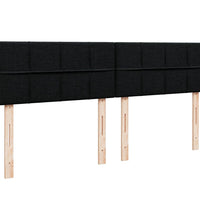 Boxspringbett mit Matratze Schwarz 200x200 cm Stoff