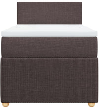 Boxspringbett mit Matratze Dunkelbraun 80x200 cm Stoff
