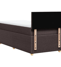 Boxspringbett mit Matratze Dunkelbraun 80x200 cm Stoff