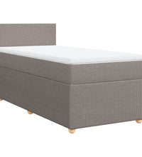 Boxspringbett mit Matratze Taupe 80x200 cm Stoff