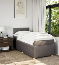 Boxspringbett mit Matratze Taupe 80x200 cm Stoff